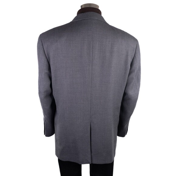 Jos A Bank Traveler's Men’s Sz 48R Gray 100% Wool Two Button Blazer Jacket Coat - Picture 8 of 13
